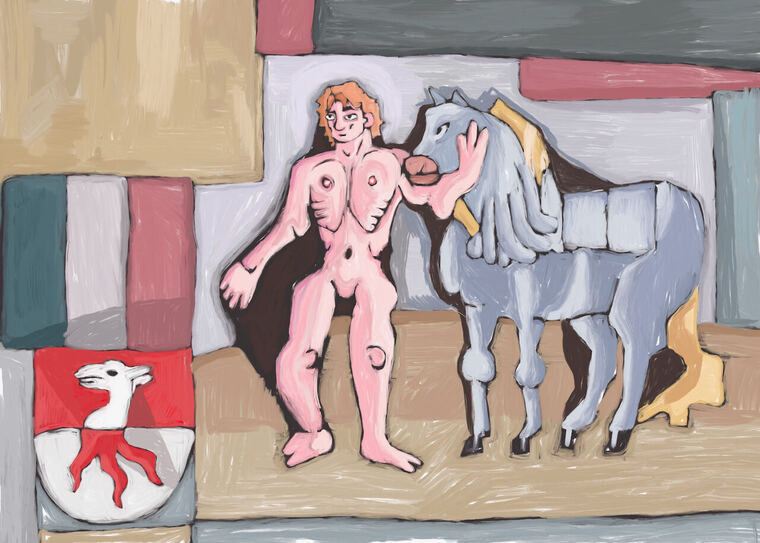 Wandbild Ich, Pferd Und Schabs